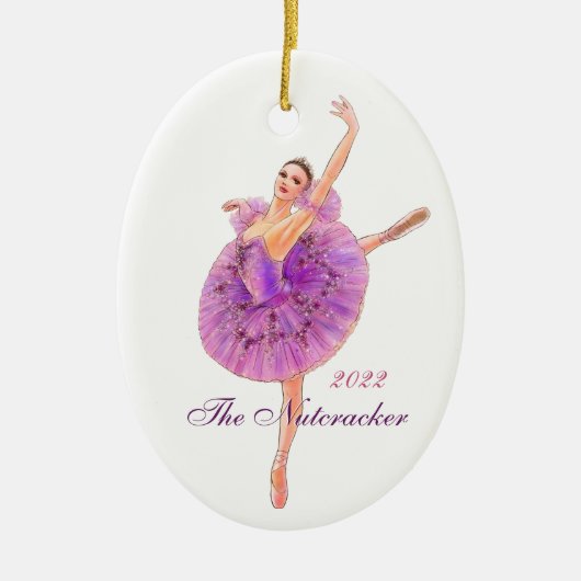 De Nutcracker Ballet Sugar Plum Fairy Ornamy Keramisch Ornament (Voorkant)