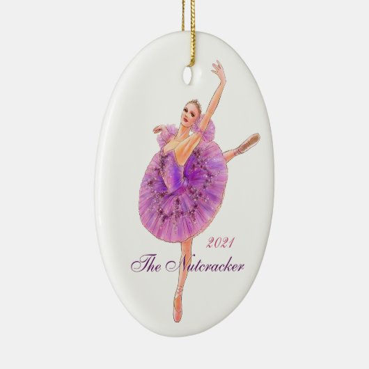De Nutcracker Ballet Sugar Plum Fairy Ornamy Keramisch Ornament (Rechts)