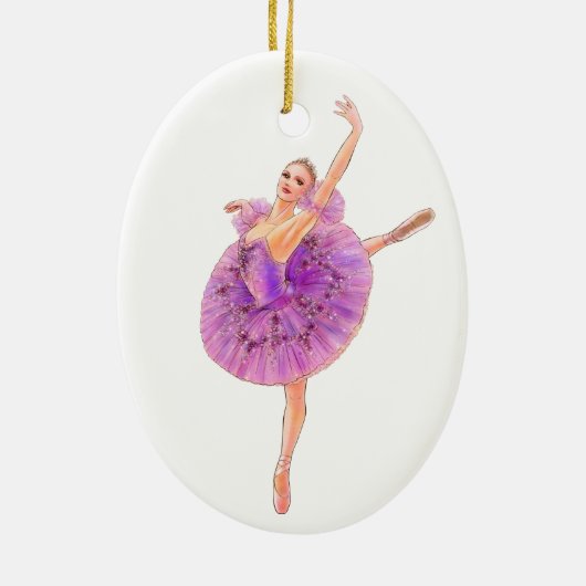 De Nutcracker Ballet Sugar Plum Fairy Ornamy Keramisch Ornament (Achterkant)