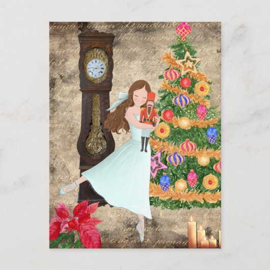 De Nutcracker Claire en de Nutcracker Kerstmis Feestdagenkaart (Voorkant)