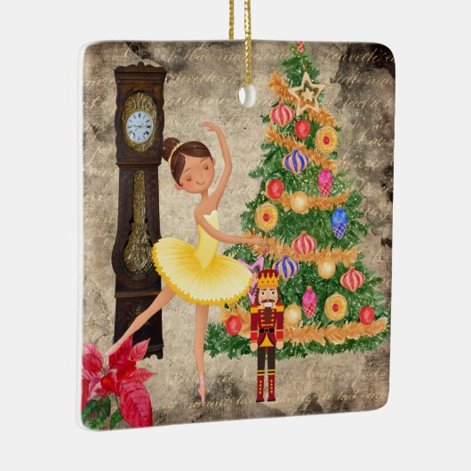 De Nutcracker Claire en de Nutcracker Kerstmis Keramisch Ornament (Rechts)