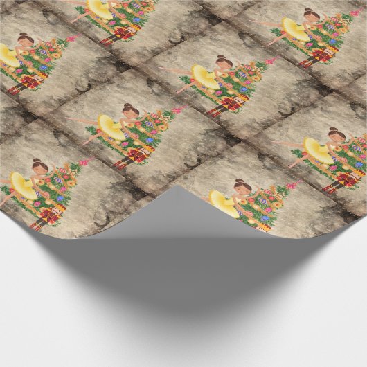 De Nutcracker Clara Act I kerstavond Cadeaupapier (Hoek)