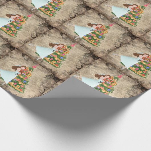 De Nutcracker Clara Act I kerstavond Cadeaupapier (Hoek)