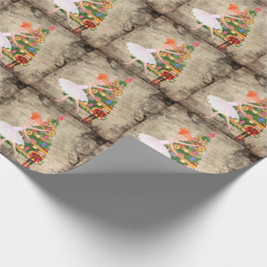 De Nutcracker Clara Act I kerstavond Cadeaupapier (Hoek)