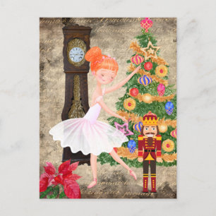De Nutcracker Clara Act I kerstavond Feestdagenkaart