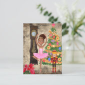 De Nutcracker Clara Act I kerstavond Feestdagenkaart (Staand voorkant)