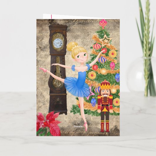 De Nutcracker Clara Act I kerstve Ballet Feestdagen Kaart (Achterkant)