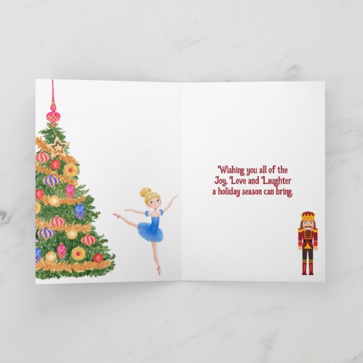 De Nutcracker Clara Act I kerstve Ballet Feestdagen Kaart (Binnen)