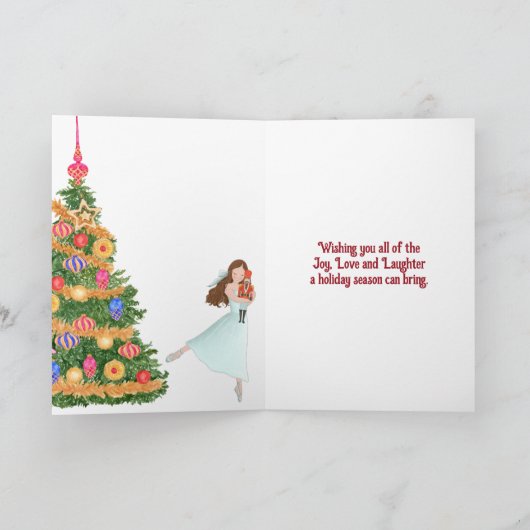 De Nutcracker Clara Act I kerstve Ballet Feestdagen Kaart (Binnen)