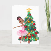 De Nutcracker Clara Ballerina kerstballet Feestdagen Kaart (Achterkant)