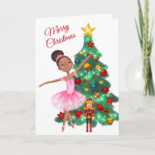 De Nutcracker Clara Ballerina kerstballet Feestdagen Kaart (Voorkant)