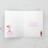 De Nutcracker Clara Ballerina kerstballet Feestdagen Kaart (Binnen)