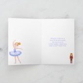 De Nutcracker Clara Ballerina kerstballet Feestdagen Kaart (Binnen)
