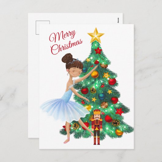 De Nutcracker Clara en de Nutcracker Kerstmis Feestdagenkaart (Voorkant / Achterkant)