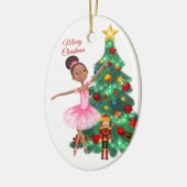 De Nutcracker Clara en de Nutcracker Kerstmis Keramisch Ornament (Links)