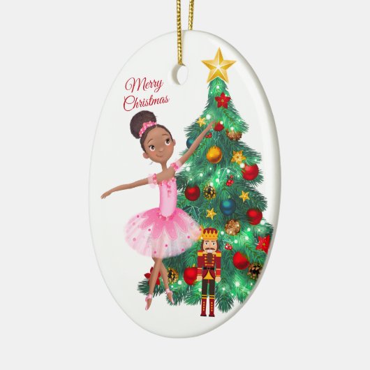 De Nutcracker Clara en de Nutcracker Kerstmis Keramisch Ornament (Links)