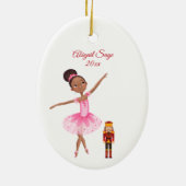 De Nutcracker Clara en de Nutcracker Kerstmis Keramisch Ornament (Achterkant)