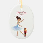 De Nutcracker Clara en de Nutcracker Kerstmis Keramisch Ornament (Achterkant)