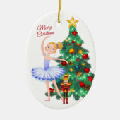 De Nutcracker Clara en de Nutcracker Kerstmis Keramisch Ornament (Voorkant)