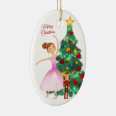 De Nutcracker Clara en de Nutcracker Kerstmis Keramisch Ornament (Rechts)