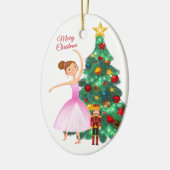 De Nutcracker Clara en de Nutcracker Kerstmis Keramisch Ornament (Links)