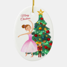 De Nutcracker Clara en de Nutcracker Kerstmis Keramisch Ornament