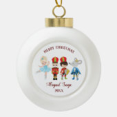De Nutcracker, Clara, Muiskoning Kerstmis Keramische Bal Ornament (Voorkant)