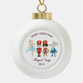 De Nutcracker, Clara, Muiskoning Kerstmis Keramische Bal Ornament