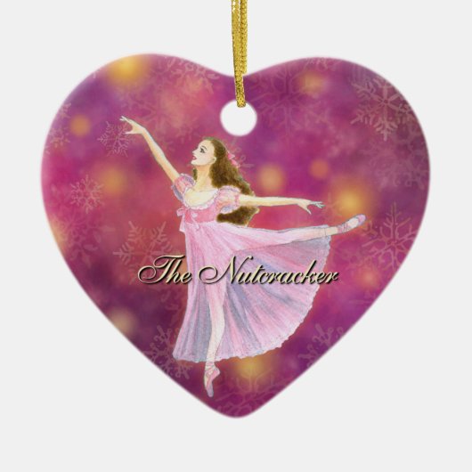 De Nutcracker Heart Ornament met Clara (Voorkant)