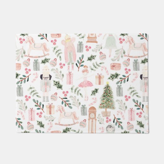De Nutcracker Holiday Waterverf Deurmat (Voorkant)