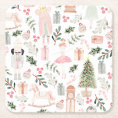 De Nutcracker Holiday Waterverf Kartonnen Onderzetters (Voorkant)