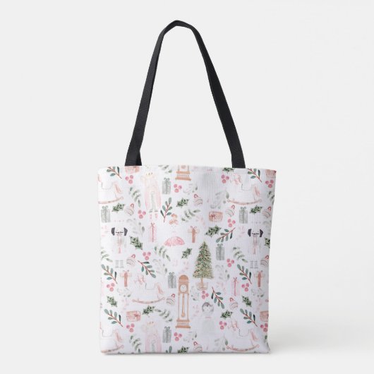 De Nutcracker Holiday Waterverf Tote Bag (Achterkant)