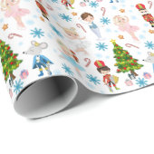 De Nutcracker Karakters Clara Winter Kerstmis Cadeaupapier (Rol Hoek)