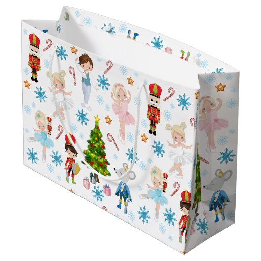 De Nutcracker Karakters Clara Winter Kerstmis Groot Cadeauzakje (Achterkant Gekanteld)