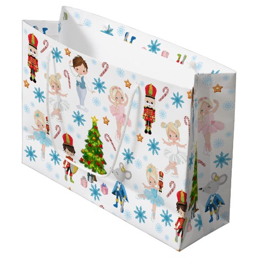 De Nutcracker Karakters Clara Winter Kerstmis Groot Cadeauzakje (Voorkant Gekanteld)