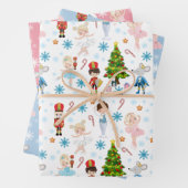 De Nutcracker Karakters Clara Winter Kerstmis Inpakpapier Vel (In situ)