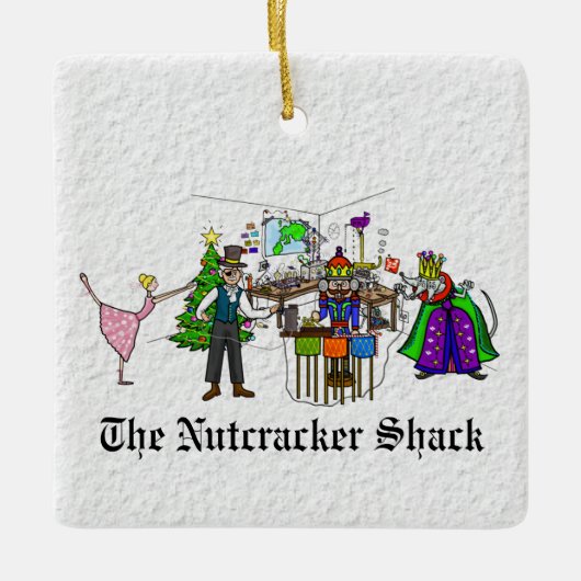 De Nutcracker Shack Ham Radio Kerstversiering Keramisch Ornament (Voorkant)