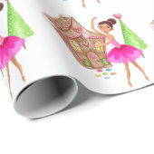 De Nutcracker Sugar Plum Fairy Ballet Kerstmis Cadeaupapier (Rol Hoek)