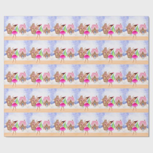 De Nutcracker Sugar Plum Fairy Ballet Kerstmis Cadeaupapier (Vlak)