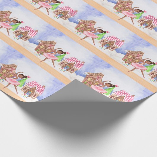 De Nutcracker Sugar Plum Fairy Ballet Kerstmis Cadeaupapier (Hoek)