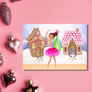 De Nutcracker Sugar Plum Fairy Ballet Kerstmis Feestdagen Kaart