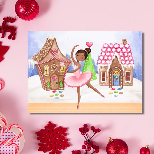 De Nutcracker Sugar Plum Fairy Ballet Kerstmis Feestdagen Kaart