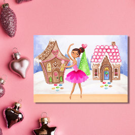 De Nutcracker Sugar Plum Fairy Ballet Kerstmis Feestdagen Kaart