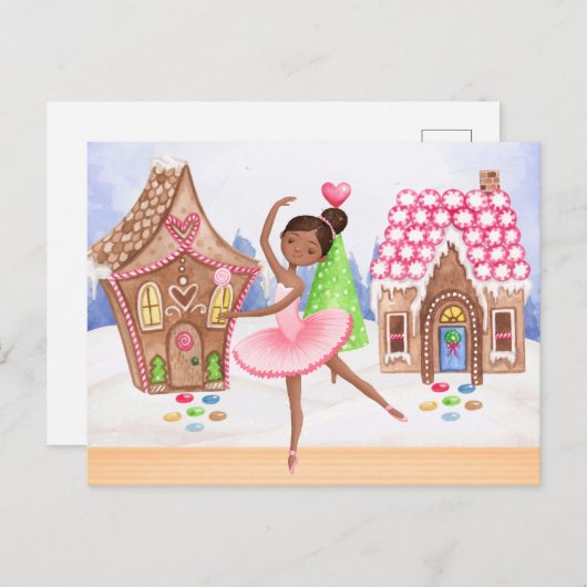 De Nutcracker Sugar Plum Fairy Ballet Kerstmis Feestdagenkaart (Voorkant / Achterkant)