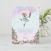 De Nutcracker Sugar Plum Fairy Birthday Bedankkaart (Staand voorkant)