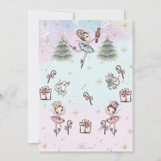 De Nutcracker Sugar Plum Fairy Birthday Bedankkaart (Achterkant)