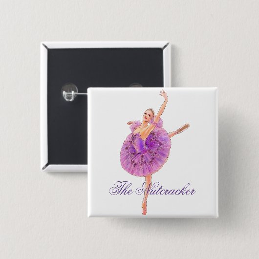 De Nutcracker Sugar Plum Fairy Button (Voorkant /achterkant)