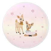 De Nutcracker Suite - Deer Fawns Keramische Knoop Knop (Voorkant)