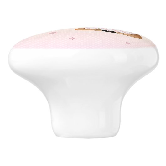 De Nutcracker Suite - Deer Fawns Keramische Knoop Knop (Zijkant)