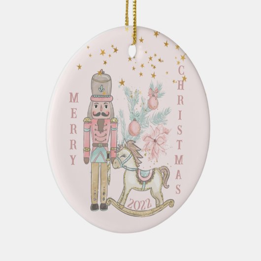 De Nutcracker Suite met zijn Rocking Horse Keramisch Ornament (Rechts)